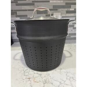 Calphalon Large 8 qt Steamer Insert with Lid Anodized Aluminum